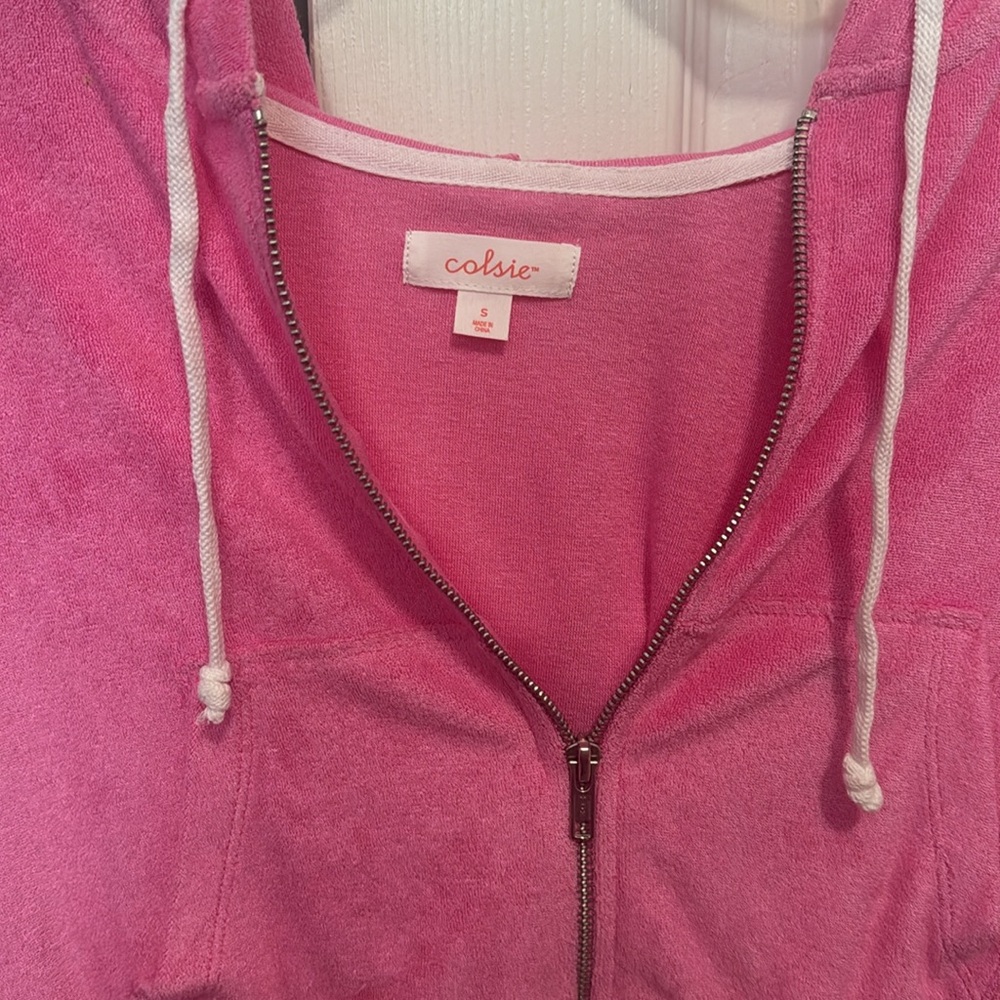 Colsie Pink Cropped Jacket - Picture 2 of 2